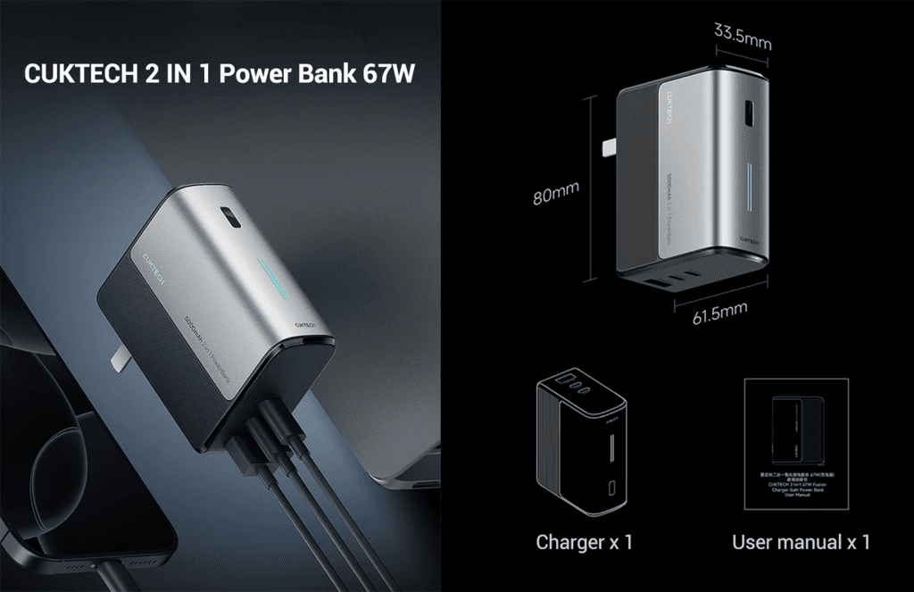 Củ sạc kiêm pin dự phòng 5000mAh CUKTECH BA651