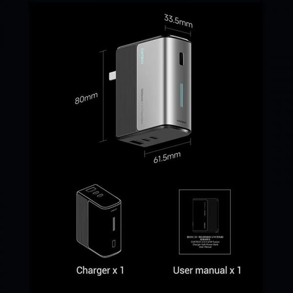 Củ sạc kiêm pin dự phòng 5000mAh CUKTECH BA651 - Ảnh 6