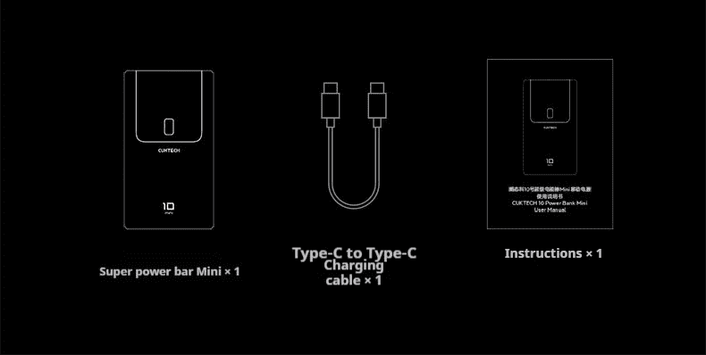 Đóng gói Pin dự phòng Mini Cuktech PB1055 10.000mAh 55W