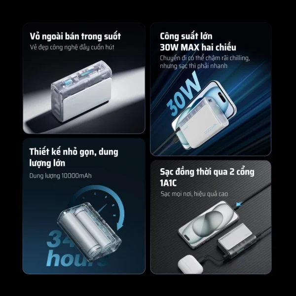 Pin sạc Dự Phòng 10000mAh CUKTECH PB100S - Ảnh 2