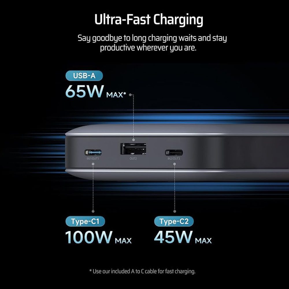 Công suất sạc siêu mạnh mẽ 210W – Đa dạng chuẩn sạc nhanh